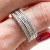 14K White Gold Diamond Thick Wedding Eternity Ring