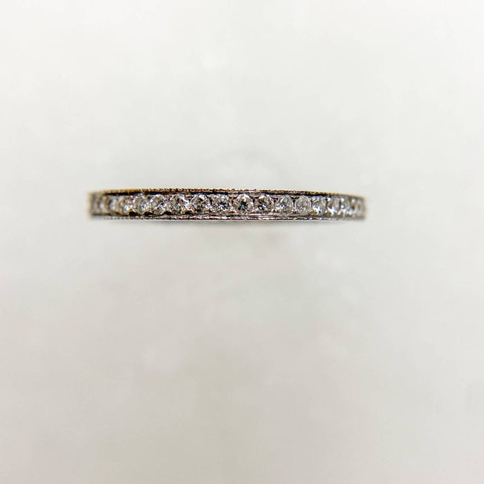 18K White Gold Channel-Set Diamond Eternity Band Ring