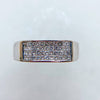 14K White Gold Princess Cut Diamond Unisex Band Ring 