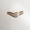 diamond chevron wedding band