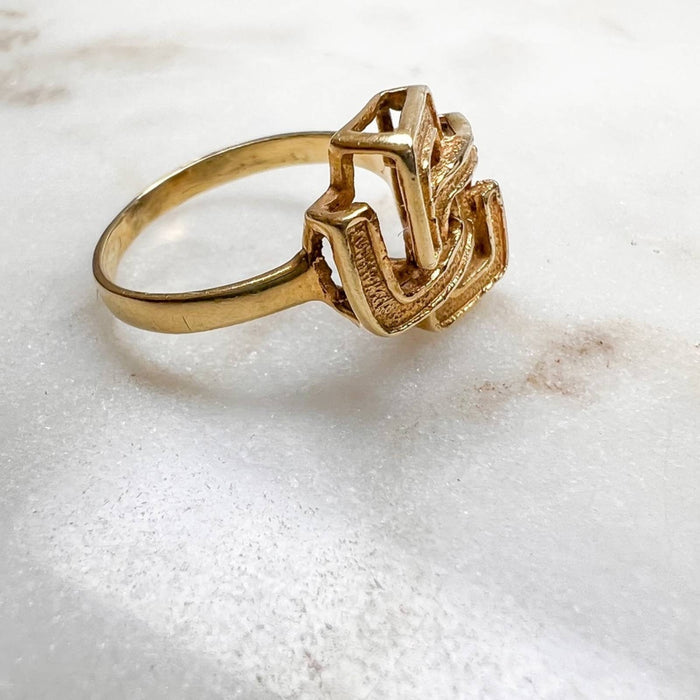 14K Yellow Gold Vintage Handcrafted Ring