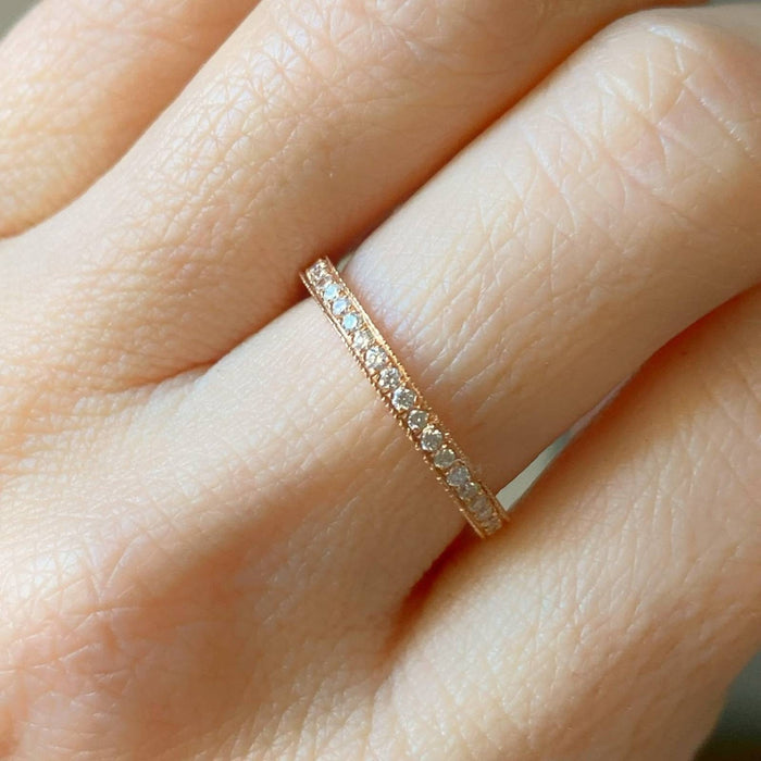 18K Rose Gold Eternity Diamond Ring