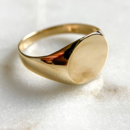 14K Yellow Gold Signet Ring