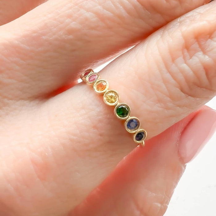 multi color stackable rings