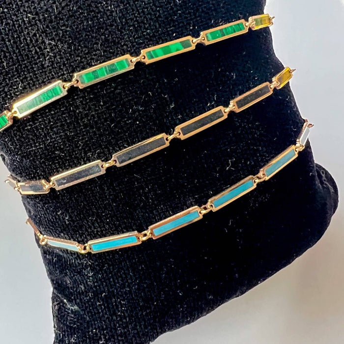 Turquoise bar bracelet