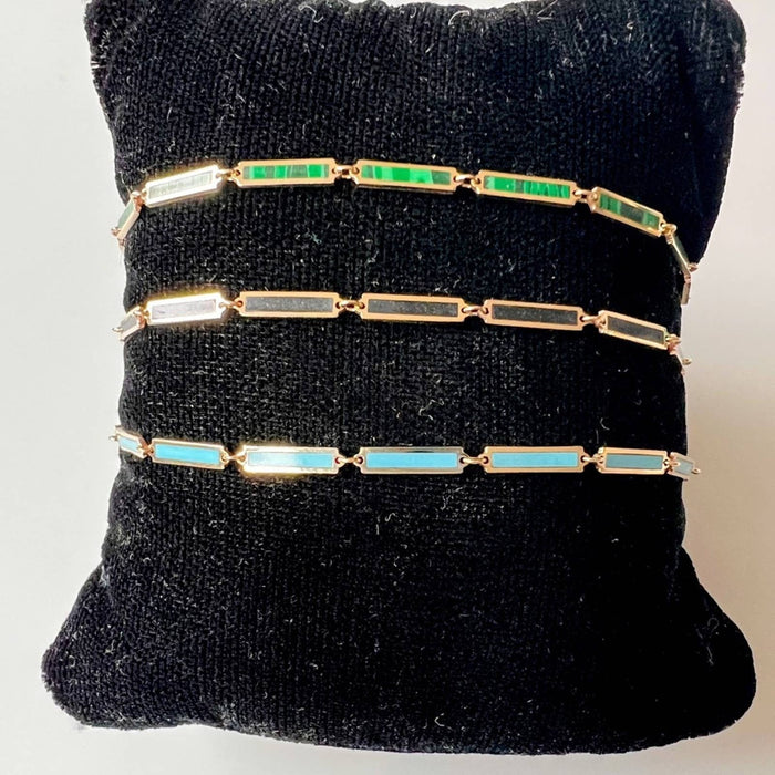 enamel bar bracelet