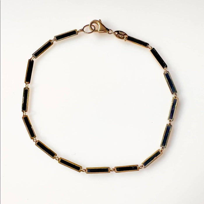 onyx bar bracelet