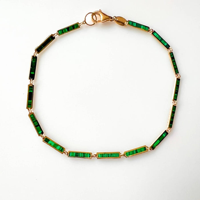 malachite gold bracelet