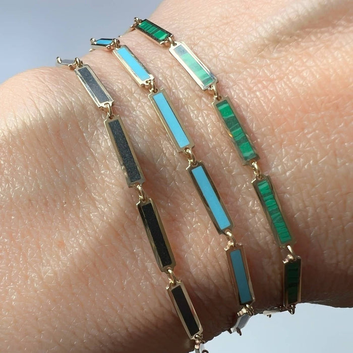 Malachite Gold Bracelet 