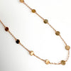 14K Yellow Gold Disc Station Necklace