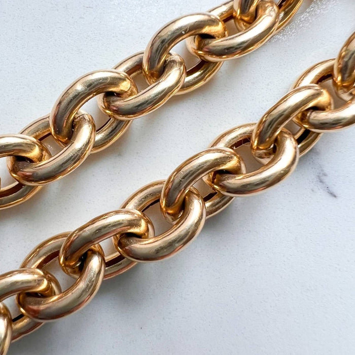 14K Yellow Gold Rolo Chunky Bracelet