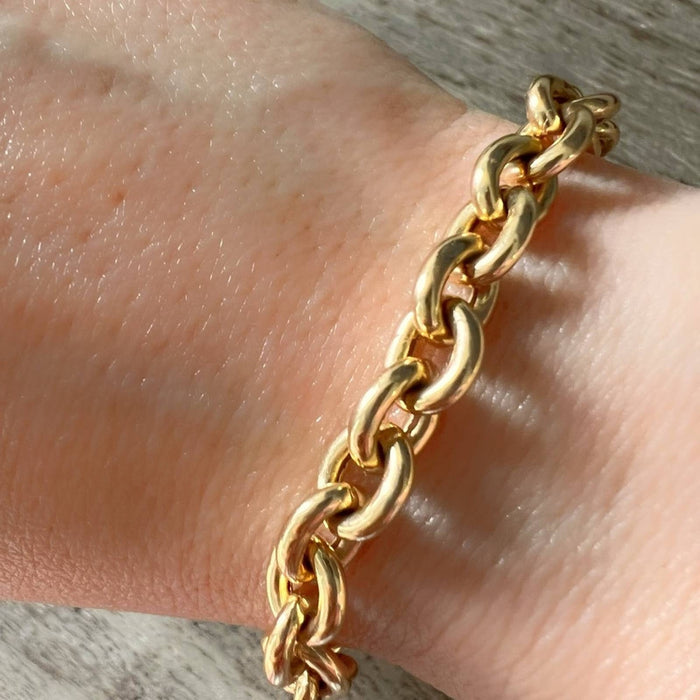 14K Yellow Gold Rolo Chunky Bracelet