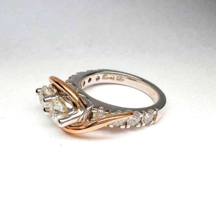 Ever Us Two Stone Ring 2 ct tw Diamonds 14K Two Tone Gold