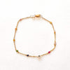 14K Yellow Gold Bezel Multi Gemstone Bracelet