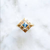  14K Yellow Gold Blue Topaz Cocktail Ring