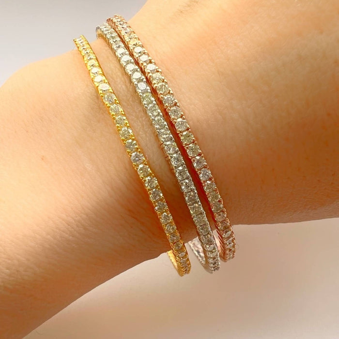 	14k gold flexible bangle bracelet