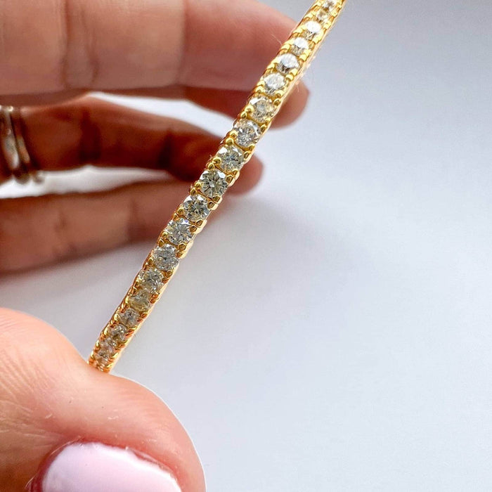 diamond tennis bracelet 14k gold