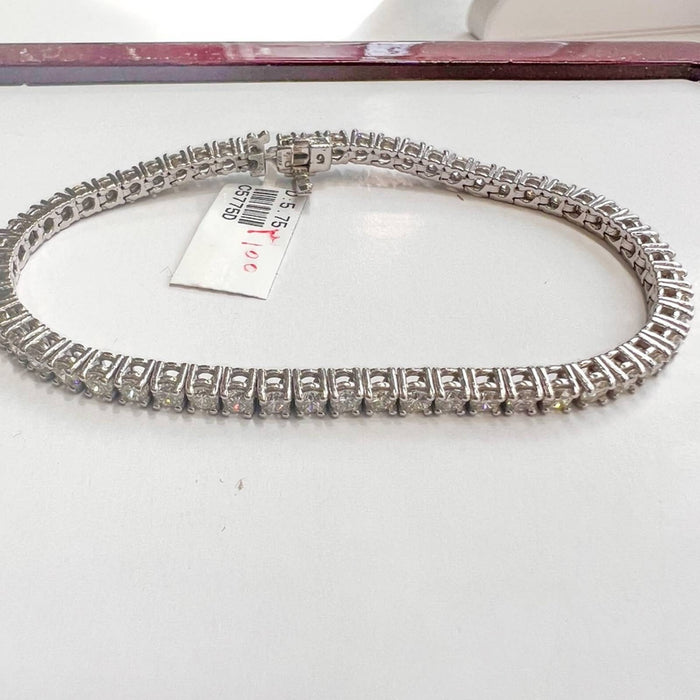 5 Carat Diamond Tennis Bracelet in 14K White Gold