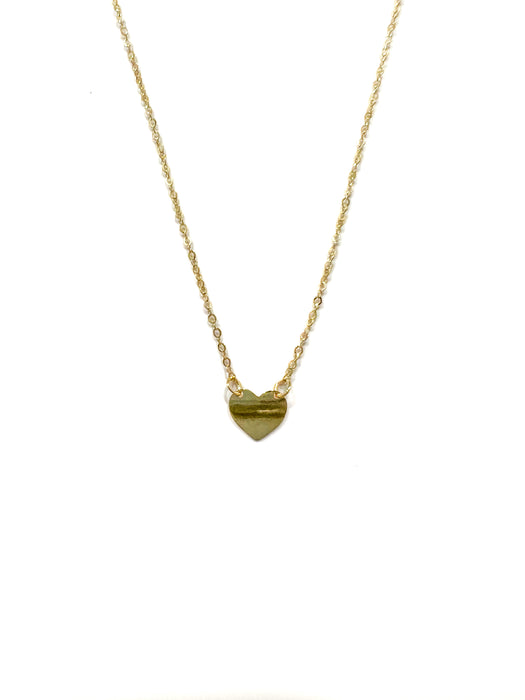 14K Gold Mini Heart Pendant Necklace