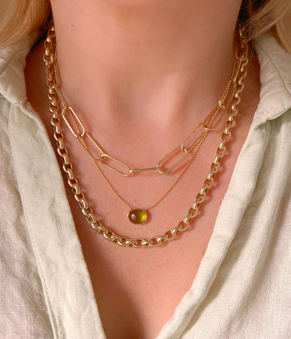 14K Yellow Gold Chunky Necklace