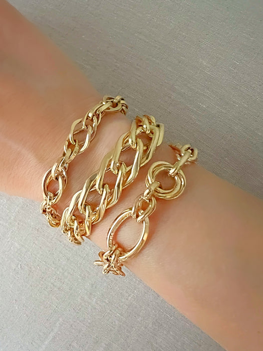 14K Yellow Gold Statement Bracelet