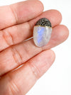 Moonstone and diamond chill pill charm pendant 