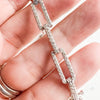 Diamond Paperclip-Link Bracelet