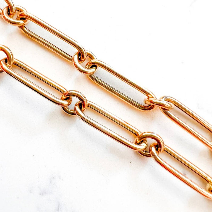 14K Yellow Gold Alternating Links Bracelet