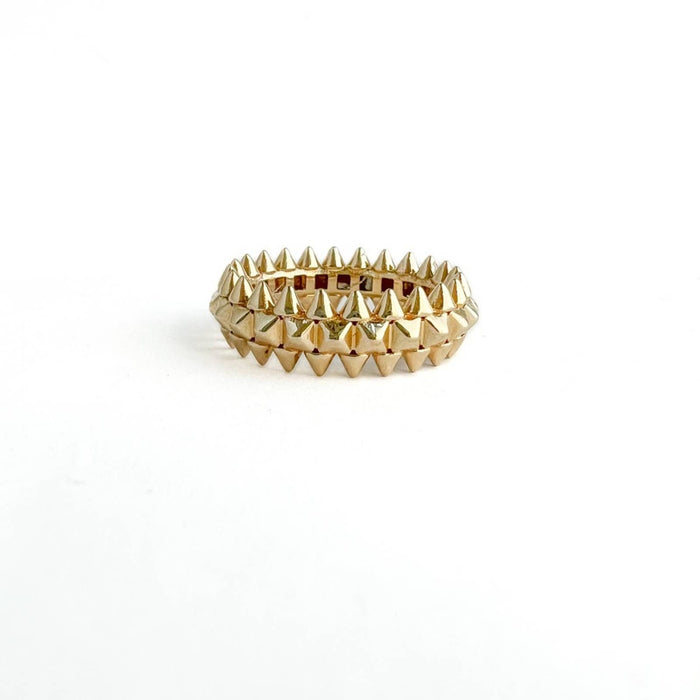 14K Yellow Gold Eternity Spike Ring