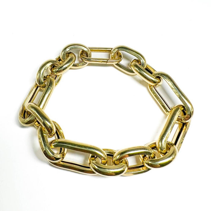 14K Yellow Gold Jumbo Chunky interlocking Links