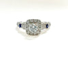 	vera wang diamond ring with sapphire underneath