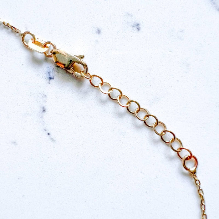 14K Yellow Gold Diamond Cut Beaded Chain Necklace