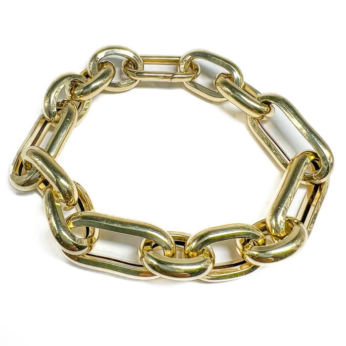 14K Yellow Gold Jumbo Chunky interlocking Links