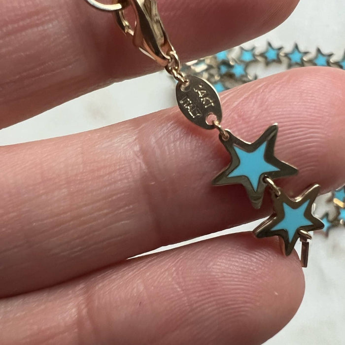 Inlay Star Bracelet 14K Yellow Gold