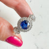 sapphire white gold ring