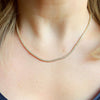 14K YELLOW GOLD DIAMOND TENNIS NECKLACE