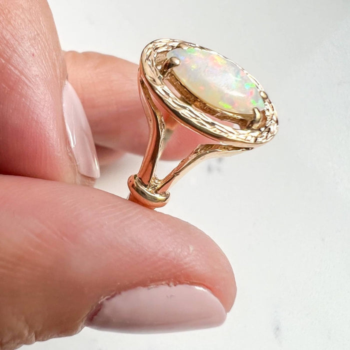 Vintage Opal Ring 10K Yellow Gold