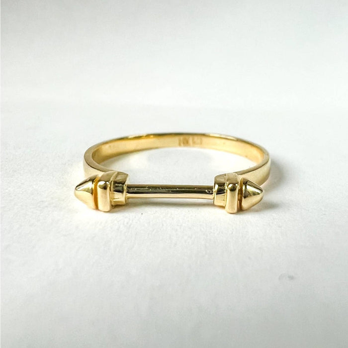 14k Yellow Gold Arrow Ring