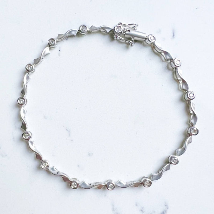 Diamond Bracelet in 14K White Gold