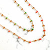 Enamel Beads Station Necklace in 14K Yellow Gold