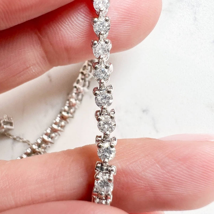 2CT Diamond Tennis Bracelet in 14K White Gold