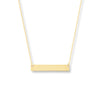 14K Yellow Gold Engravable  Bar Necklace