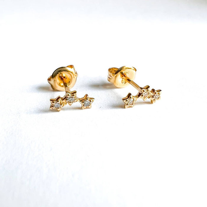 14k gold diamond stud earrings