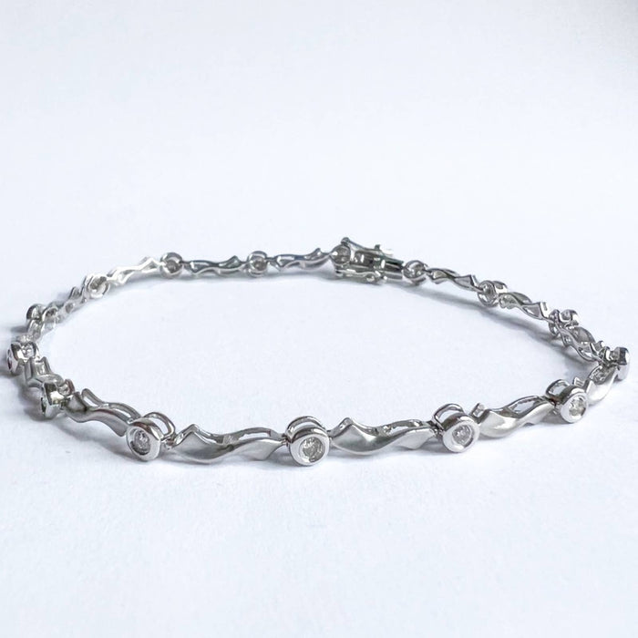 Diamond Bracelet in 14K White Gold