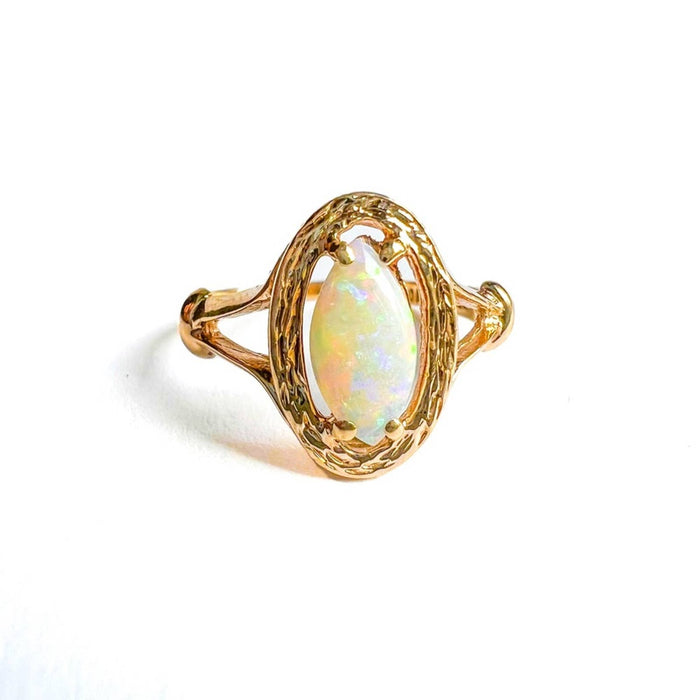 Vintage Opal Ring 10K Yellow Gold