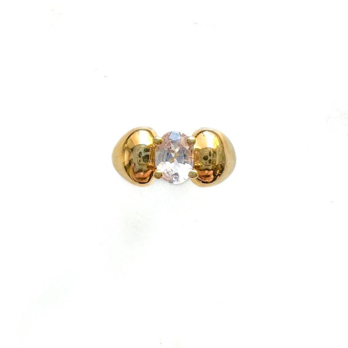 14k Yellow Gold Morganite Vintage Ring