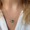 gold malachite mariner necklace