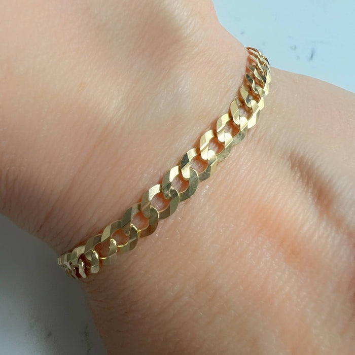 14K Yellow Gold Cuban Bracelet