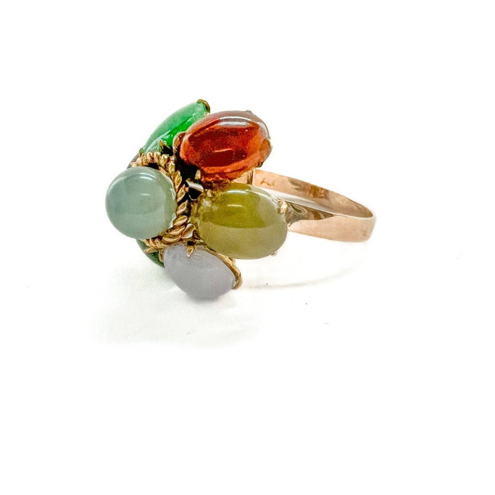 multi color jade ring