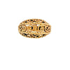 14K Yellow Gold Rustic Openwork Dome Vintage Ring